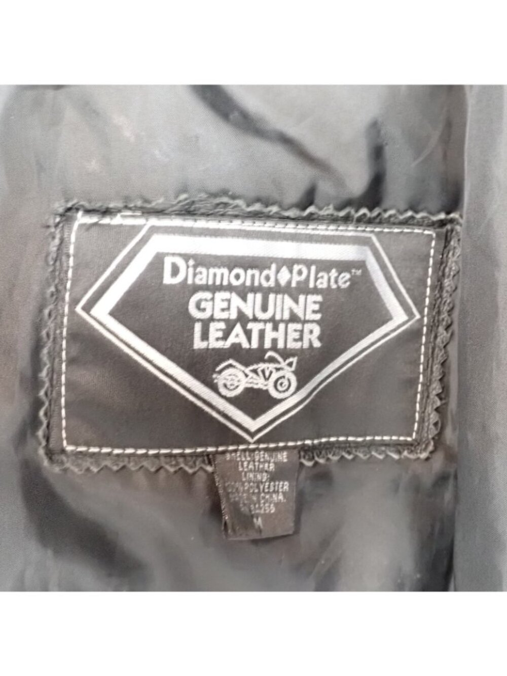 Diamond Plate Womens Black Leather Fringe Removable Liner Biker Western Jacket M - Picture 8 of 8